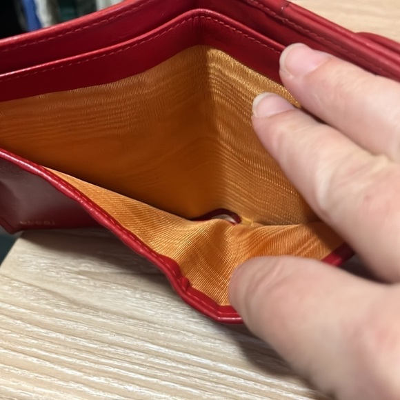 Gucci Vintage Horsebit Red Leather Wallet - Picture 7 of 13